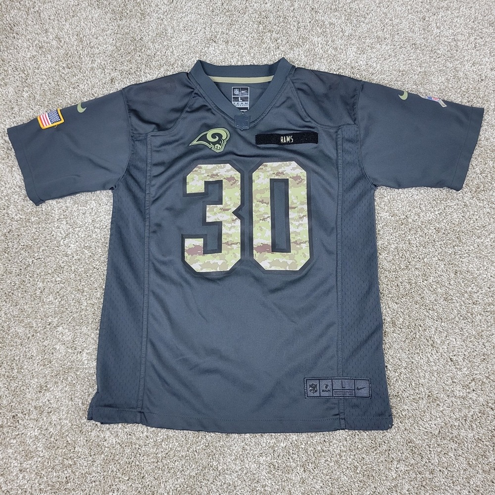 Nike NFL LA Rams Todd Gurley 30 Boys Large Salute To Service Football Jersey